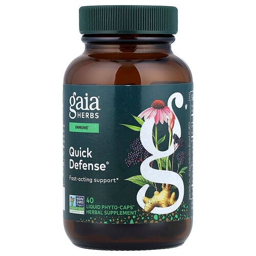 가이아 허브 Gaia Herbs, Quick Defense®, 액상 Phyto-Caps® 40정 상세 이미지