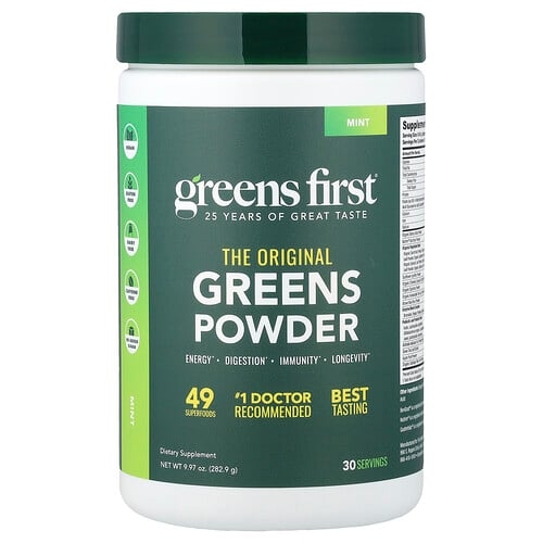 그린 퍼스트 Greens First, 그린스 분말, 민트, 282.9g(9.97oz) 상세 이미지