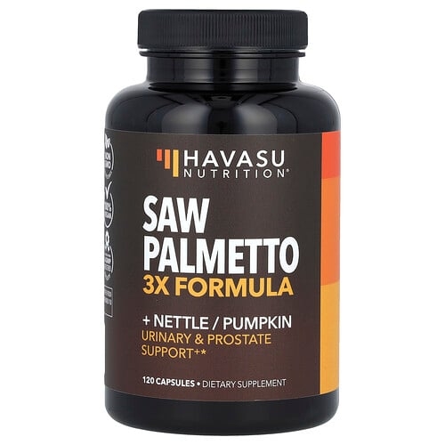 Havasu Nutrition, 쏘팔메토, 3x 포뮬라 + 쐐기풀/호박, 캡슐 120정 상세 이미지