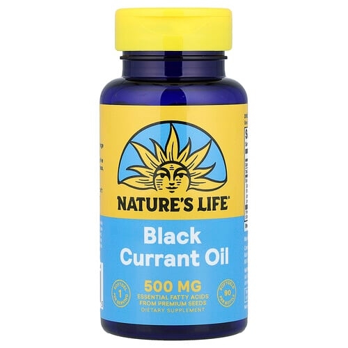 네츄럴 라이프 Nature's Life, 블랙커런트 오일, 500mg, 소프트젤 90정 상세 이미지