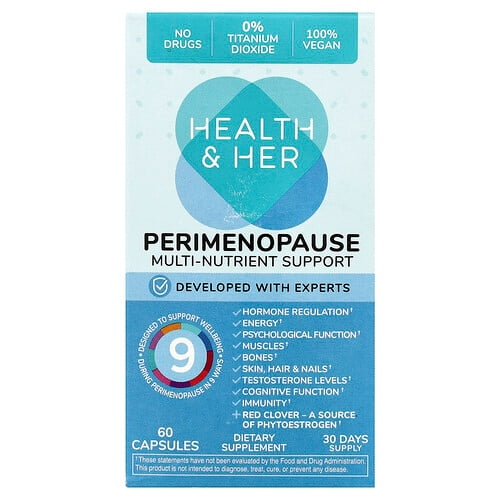 헬스 앤드 허 Health and Her, 폐경기 전후, 다양한 영양소 지원, 캡슐 60정 상세 이미지