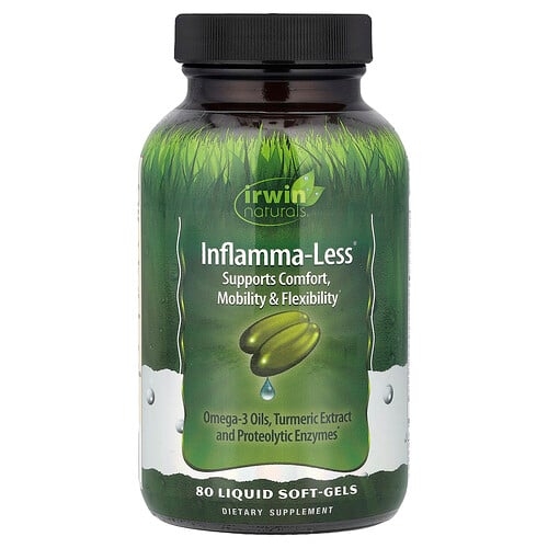 어윈 네츄럴 Irwin Naturals, 인플래머-레스, 80 리퀴드 소프트-겔 상세 이미지