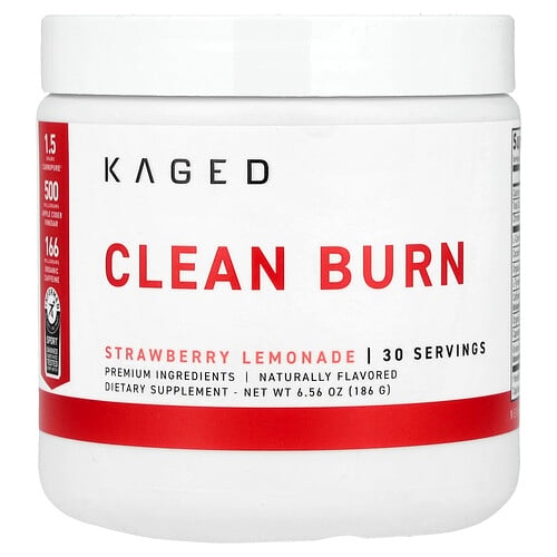 케이지드 Kaged, Clean Burn, 딸기 레모네이드, 186g(6.56oz) 상세 이미지