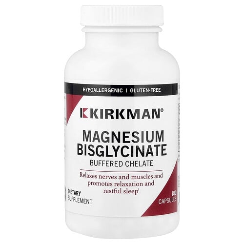 컬크맨 랩 Kirkman Labs, 마그네슘 비스글리시네이트, 완충형 킬레이트, 캡슐 180정(캡슐 1정당 50mg) 상세 이미지