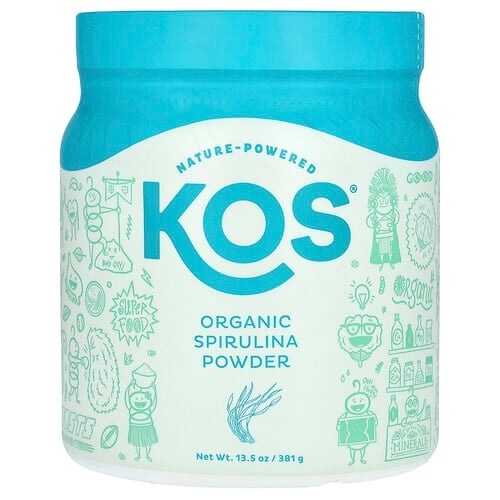 KOS, 유기농 스피룰리나 분말, 381.5g(13.5oz) 상세 이미지