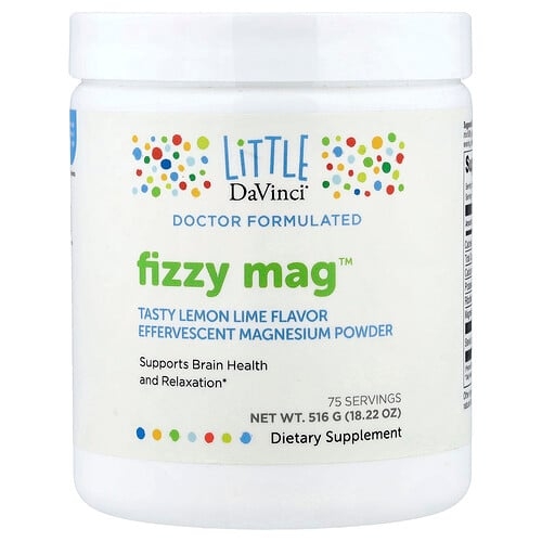 Little DaVinci, Fizzy Mag, 발포성 마그네슘 분말, 레몬 라임 맛, 516g(18.22oz) 상세 이미지