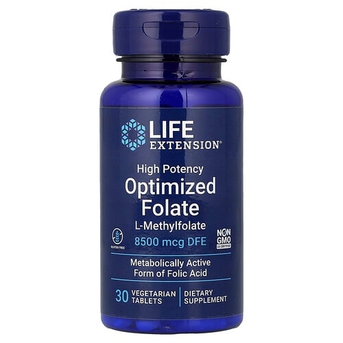 라이프 익스텐션 Life Extension, 최적화된 엽산, 고효능, 8,500mcg DFE, 베지 정제 30정 상세 이미지