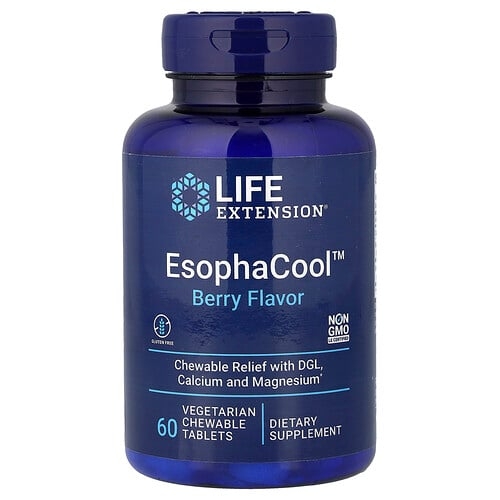 라이프 익스텐션 Life Extension, EsophaCool, Berry Flavor, 60 Vegetarian Chewable Tablets 상세 이미지