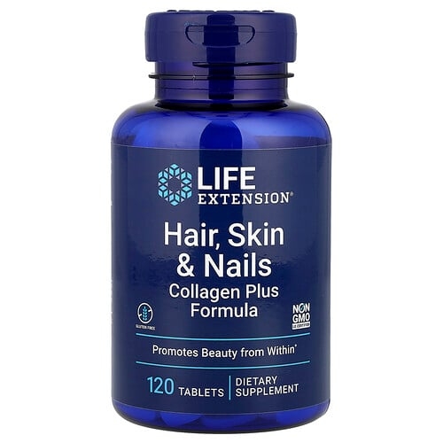 라이프 익스텐션 Life Extension, 모발, 피부, 손발톱, 콜라겐 플러스 포뮬라, 120정 상세 이미지