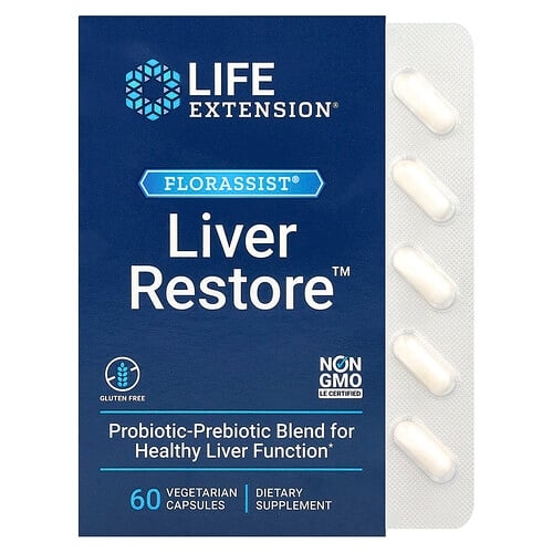 라이프 익스텐션 Life Extension, FLORASSIST Liver Restore, 베지 캡슐 60정 상세 이미지