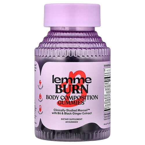 레미 Lemme, Burn Gummies, 베리 맛, 구미젤리 60개 상세 이미지