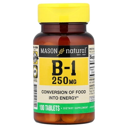 메이슨 내추럴 Mason Natural, 비타민B1, 250mg, 100정 상세 이미지