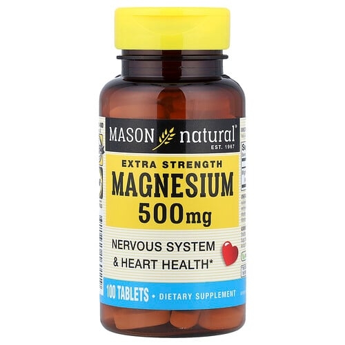 메이슨 내추럴 Mason Natural, 마그네슘, 500mg, 100정 상세 이미지