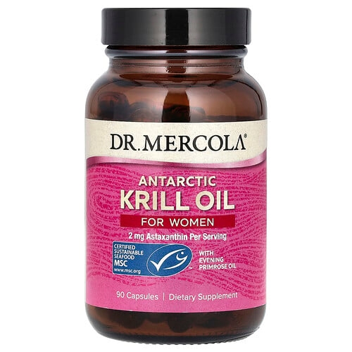 닥터 멀코라 Dr. Mercola, 여성용 남극 크릴 오일, 캡슐 90정 상세 이미지