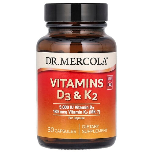 닥터 멀코라 Dr. Mercola, 비타민D3 & K2, 캡슐 30정 상세 이미지