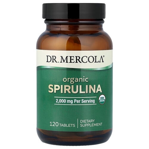 닥터 멀코라 Dr. Mercola, 유기농 스피룰리나, 120정 상세 이미지