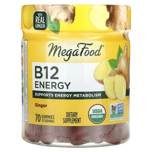메가푸드 MegaFood, B12 에너지, 생강, 구미젤리 70개 상세 이미지