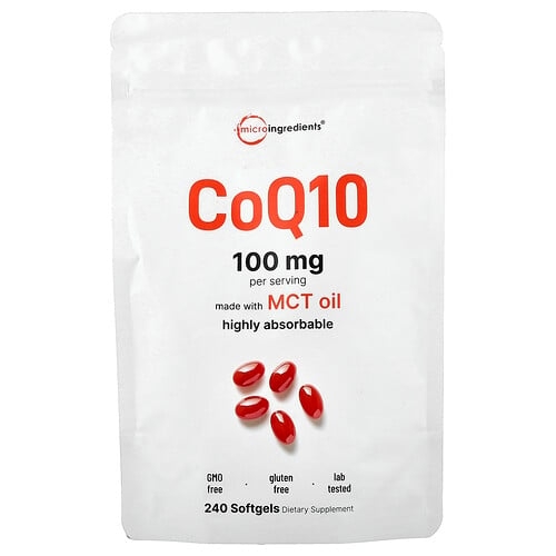 마이크로 인그리디언츠 Micro Ingredients, CoQ10, 소프트젤 240정(소프트젤 1정당 50mg) 상세 이미지