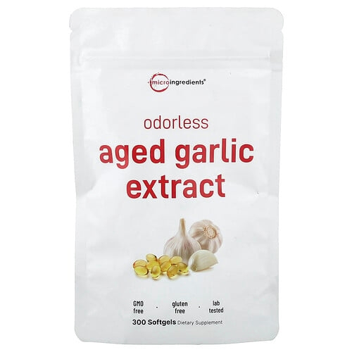마이크로 인그리디언츠 Micro Ingredients, 무향 Aged Garlic Extract, 소프트젤 300정(소프트젤 1정당 250mg) 상세 이미지