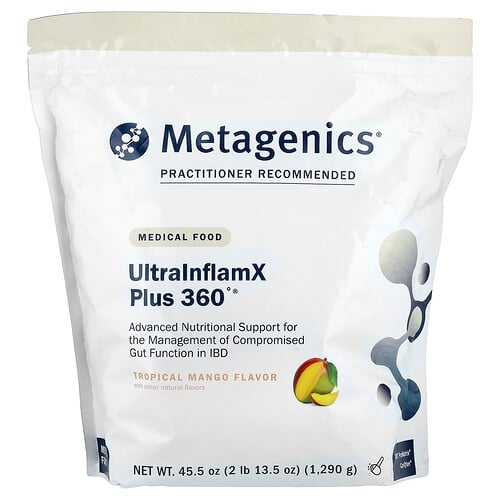 메타제닉스 Metagenics, UltraInflamX Plus 360°®, 의료 식품, 트로피컬 망고 맛, 1,290g(45.5oz) 상세 이미지
