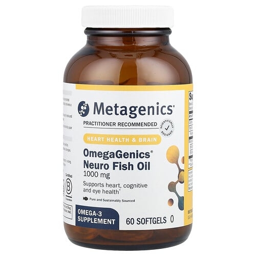 메타제닉스 Metagenics, OmegaGenics®, 뉴로 피쉬 오일, 1,000mg, 소프트젤 60정 상세 이미지