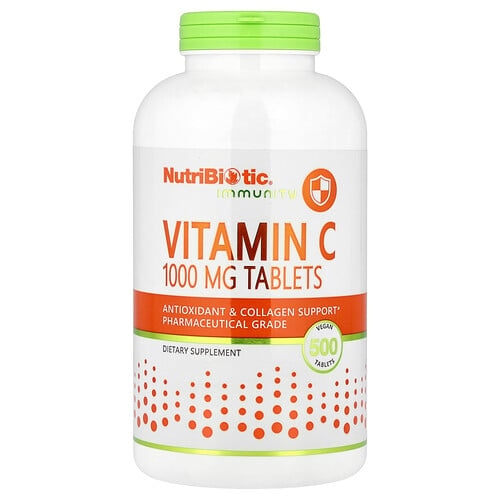 뉴트리바이오틱 NutriBiotic, 면역력, 비타민C, 1,000mg, 식물성 정제 500정 상세 이미지