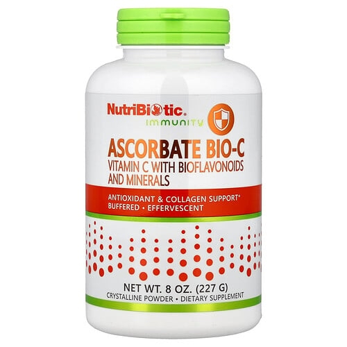뉴트리바이오틱 NutriBiotic, Immunity, 아스코베이트 Bio-C 분말, 바이오플라보노이드 및 미네랄이 함유된 비타민C, 227g(8oz) 상세 이미지
