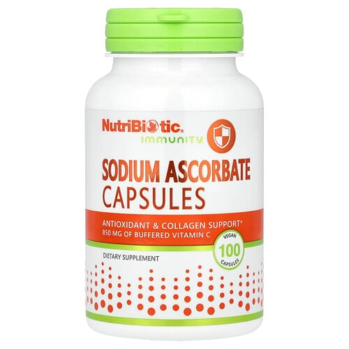 뉴트리바이오틱 NutriBiotic, 면역, 아스코르브산 나트륨, 베지 캡슐 100정 상세 이미지