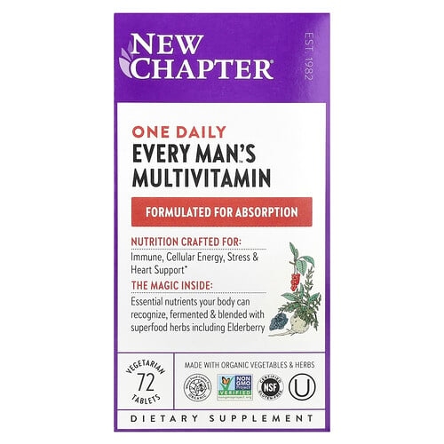 뉴챕터 New Chapter, 원 데일리 에브리 맨스 종합비타민, 베지 정제 72정 상세 이미지