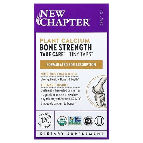 뉴챕터 New Chapter, 식물성 칼슘, Bone Strength Take Care™, 비건 타이니 정제 120정 상세 이미지