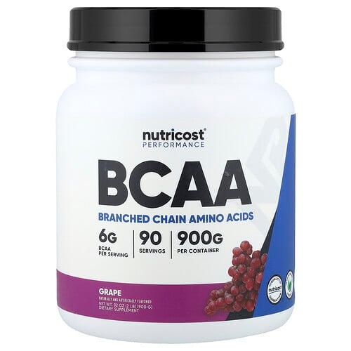 뉴트리코스트 Nutricost, 퍼포먼스, BCAA, 포도 맛, 900g(2lb) 상세 이미지