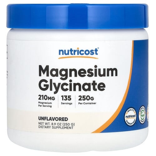 뉴트리코스트 Nutricost, 마그네슘 글리시네이트, 무맛, 250g(8.9oz) 상세 이미지
