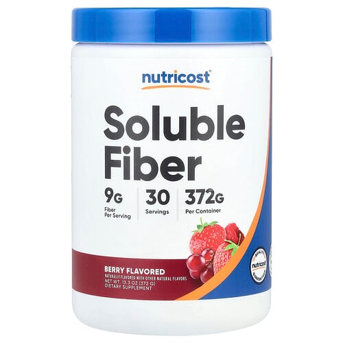 뉴트리코스트 Nutricost, 수용성 섬유소, 베리, 372g(13.3oz) 상세 이미지
