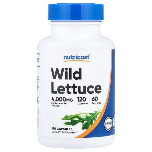 뉴트리코스트 Nutricost, 야생 상추, 캡슐 120정(캡슐 1정당 80mg) 상세 이미지