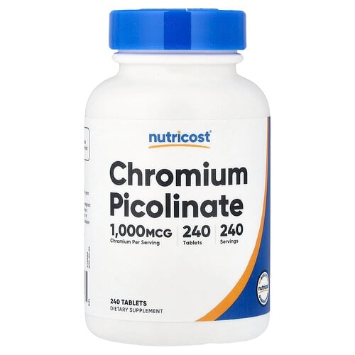 뉴트리코스트 Nutricost, 피콜린산크로뮴, 1,000mcg, 240정 상세 이미지