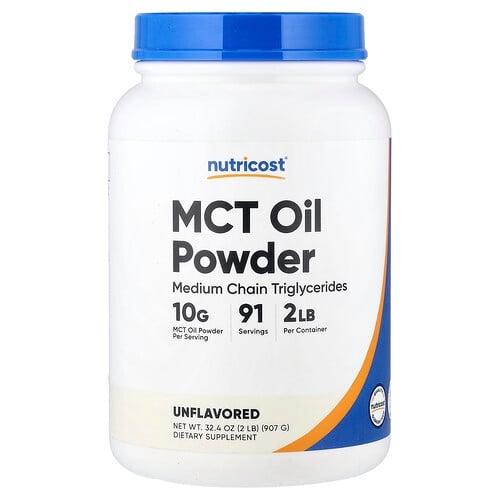 뉴트리코스트 Nutricost, MCT 오일 분말, 무맛, 907g(32.4oz) 상세 이미지