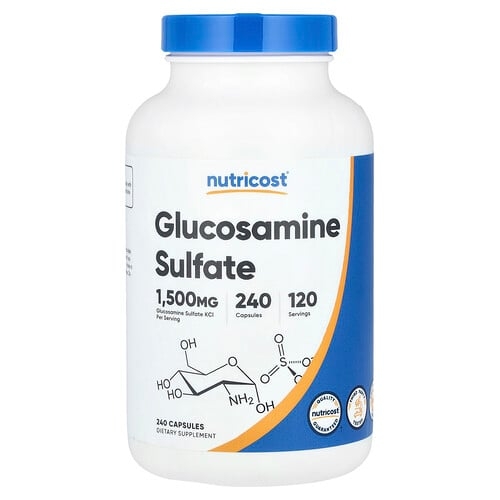 뉴트리코스트 Nutricost, 글루코사민 설페이트, 캡슐 240정(캡슐 1정당 750mg) 상세 이미지