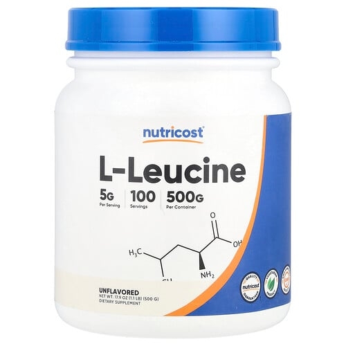 뉴트리코스트 Nutricost, L-류신, 무맛, 500g(17.9oz) 상세 이미지