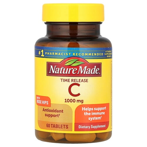 네이쳐메이드 Nature Made, 로즈힙 함유 비타민C, 서방형, 1,000mg, 60정 상세 이미지