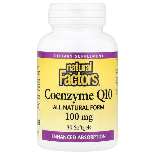네츄럴 펙터스 Natural Factors, 코엔자임 Q10, 100mg, 소프트젤 30정 상세 이미지