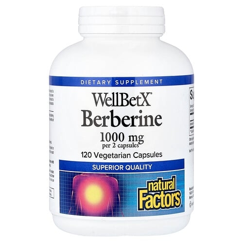네츄럴 펙터스 Natural Factors, WellBetX® 베르베린, 베지 캡슐 120정(캡슐당 500mg) 상세 이미지