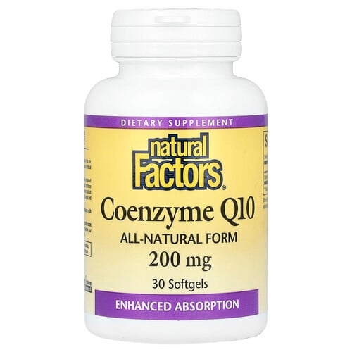 네츄럴 펙터스 Natural Factors, 코엔자임 Q10, 200mg, 소프트젤 30정 상세 이미지