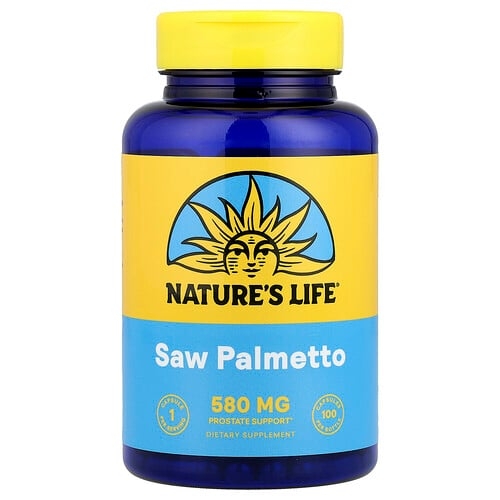 네츄럴 라이프 Nature's Life, 쏘팔메토, 580mg, 캡슐 100정 상세 이미지