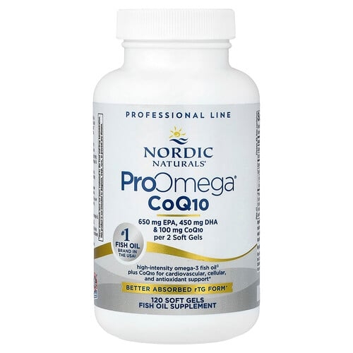 노르딕 네츄럴 프로페셔날 Nordic Naturals, ProOmega CoQ10, 1,000 mg, 120 소프트젤 상세 이미지