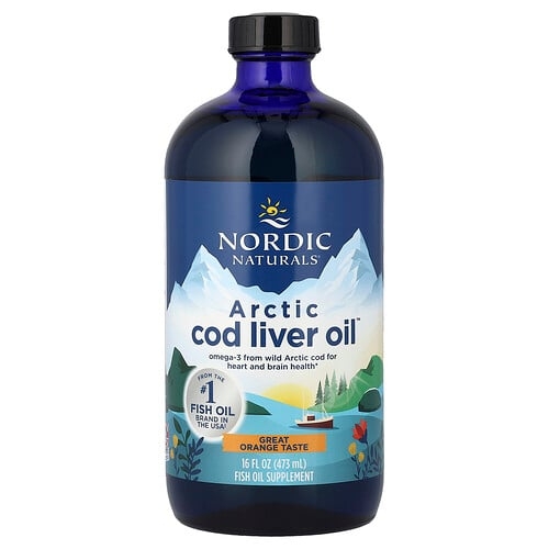 노르딕 네츄럴 프로페셔날 Nordic Naturals, Arctic Cod Liver Oil™, 오렌지맛, 1,060mg, 473ml(16fl oz) 상세 이미지