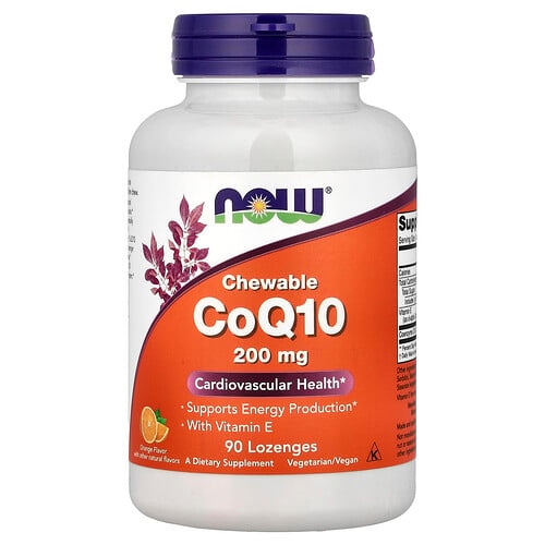 나우푸드 NOW Foods, 츄어블 CoQ10, 비타민E 함유, 오렌지맛, 사탕 정제 90정 상세 이미지