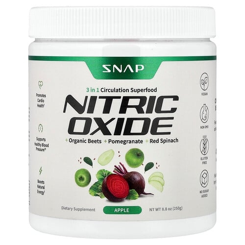 스냅 서플리먼츠 Snap Supplements, 산화질소, 사과 맛, 250g(8.8oz) 상세 이미지