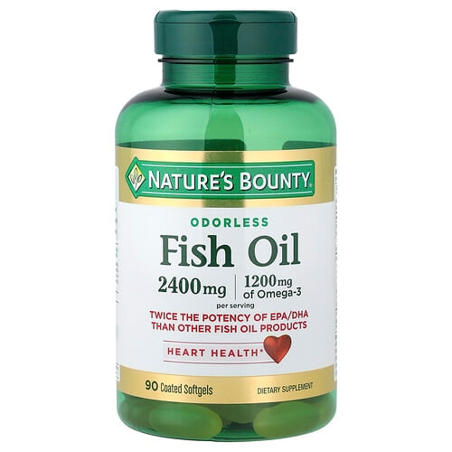 네이쳐스 바우티 Nature's Bounty, 피쉬 오일, 무향, 코팅 소프트젤 90정(소프트젤 1정당 1,200mg) 상세 이미지