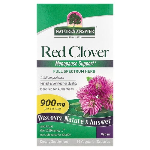 네이쳐스 엔서 Nature's Answer, 붉은 토끼풀, 베지 캡슐 90정(캡슐 1정당 450mg) 상세 이미지