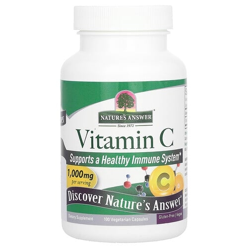 네이쳐스 엔서 Nature's Answer, 비타민C, 1,000mg, 베지 캡슐 100정 상세 이미지